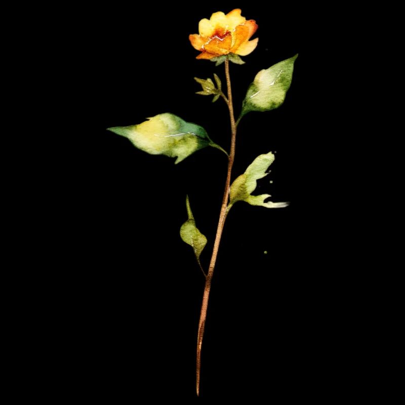 Yellow-Flower Wasserfarben