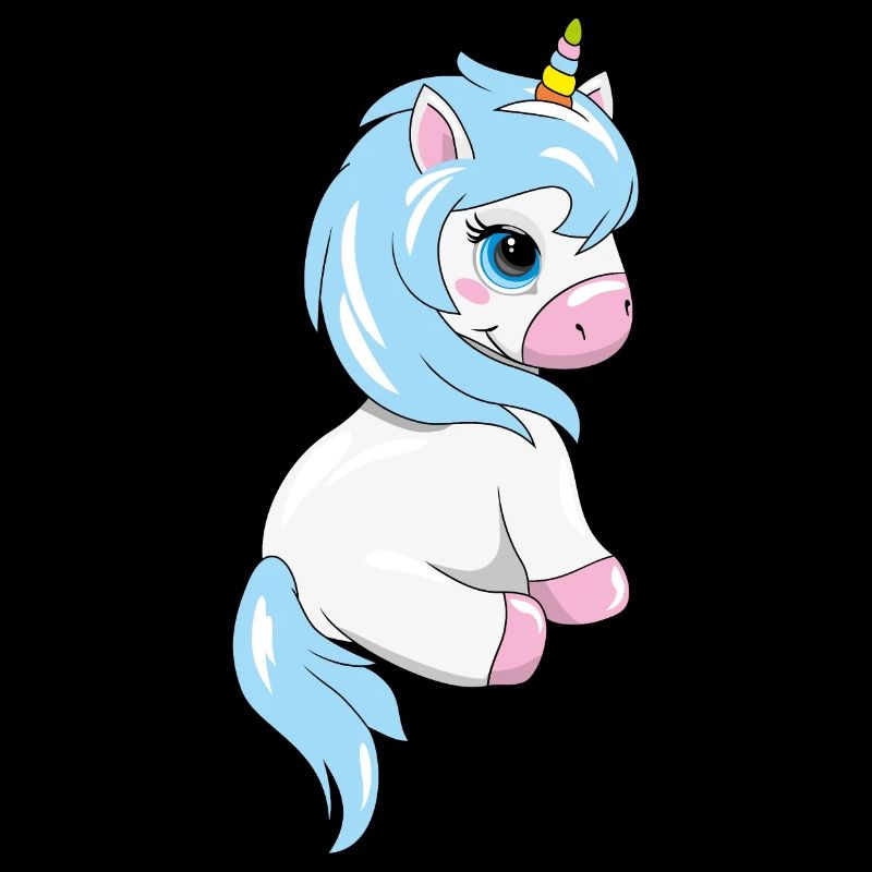 Timide mignon bébé licorne