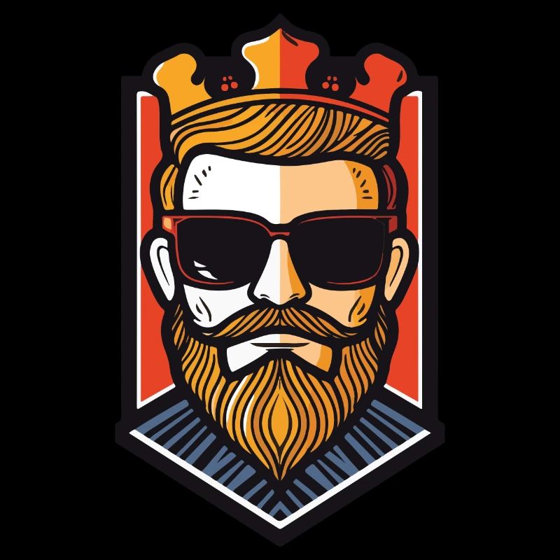 King Crown Hipster Cool Party