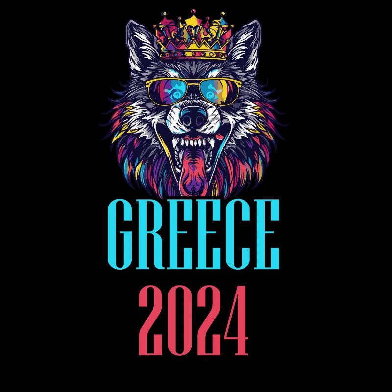 Greece 2024 Holiday Wolf