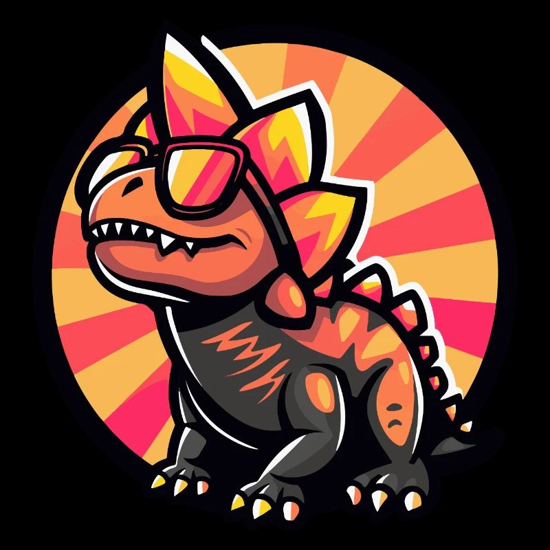 Dinosaur stegosaurus summer