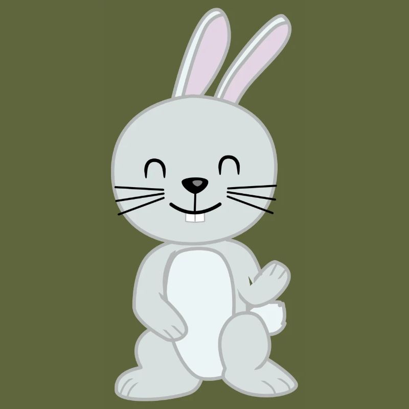 Clever cute rabbit