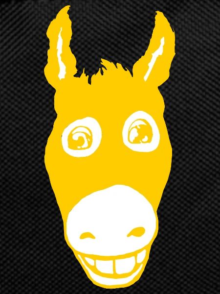 Smiling donkey yellow