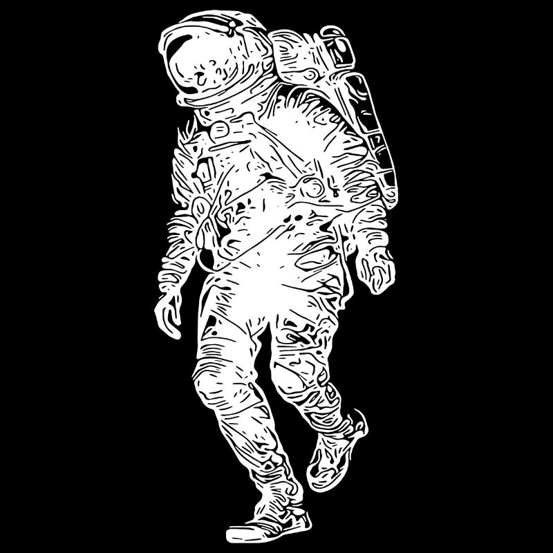 Tattoo Style Astronaut with Equipment