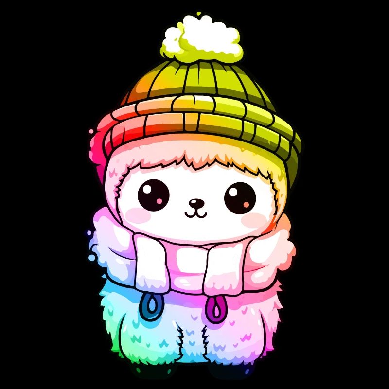 Alpaka Winter Tier Bunt Comic