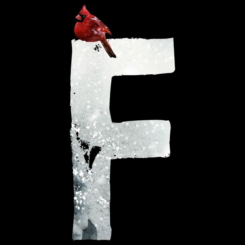 F – dekoratives Schriftzeichen – Winter