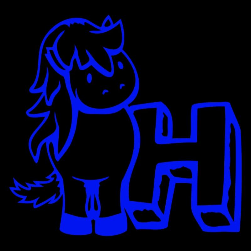 Pferd H Horse Buchstabe ABC Englisch Lernen Schule