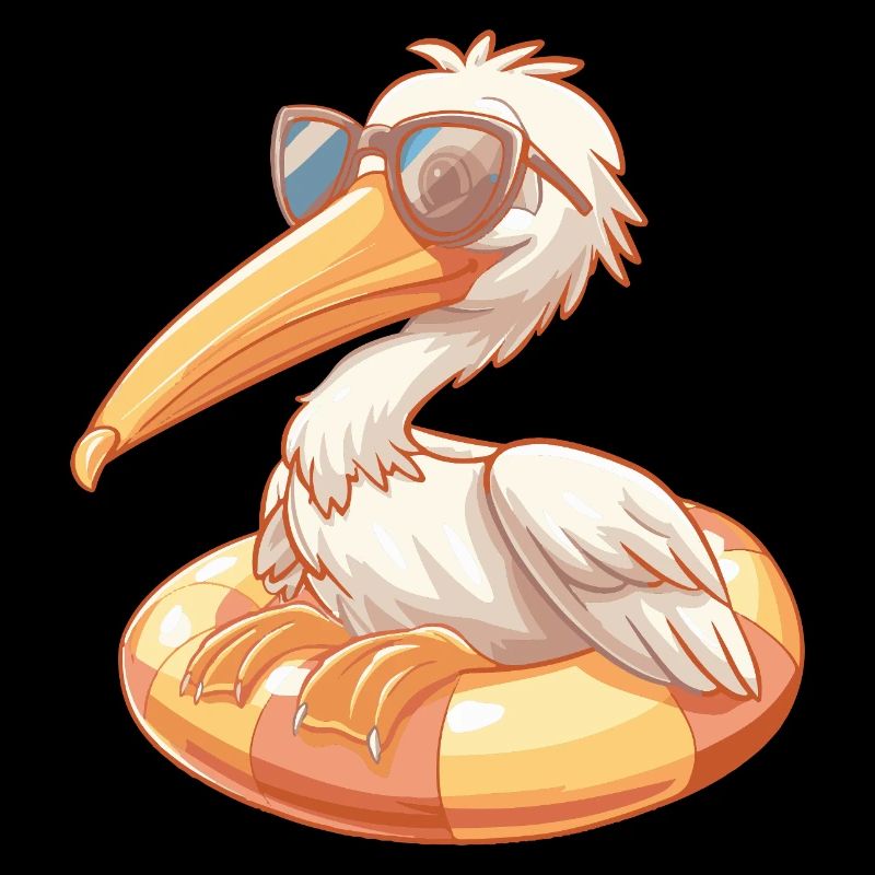 Pelikan Vogel Comic Cool
