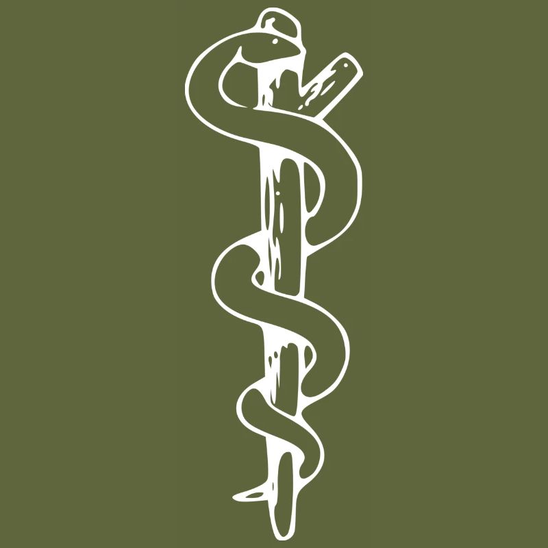 Aesculapius blanc | Bâtonnet d'Asclépios blanc