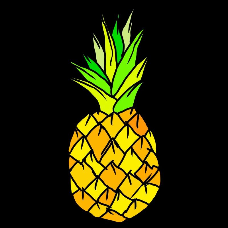 Neon Ananas Pop Art Motiv