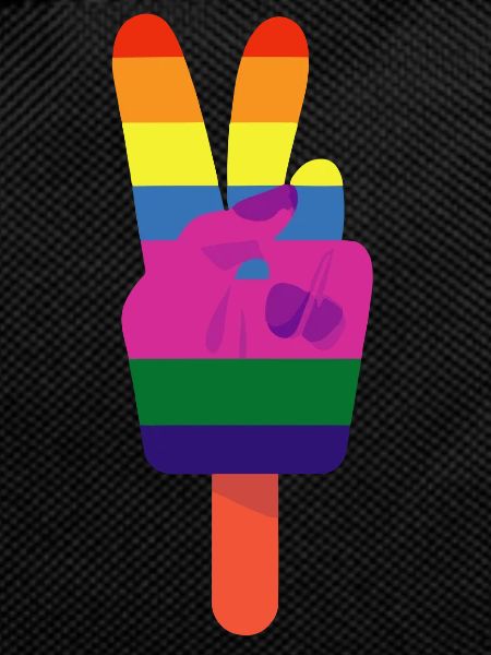 Popsicles Peace Sign Peace Rainbow