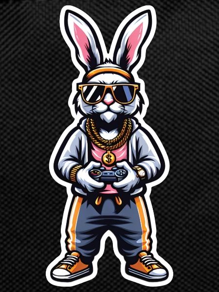 Cool Gamer Bunny With Sunglasses