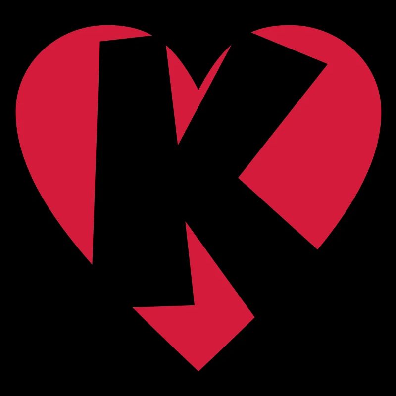 I love K - Herz K - Buchstabe K