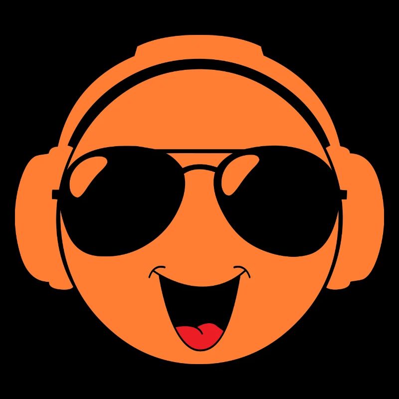 Techno laughing head face