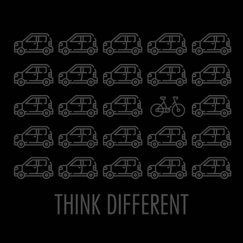 Think Different, Traffic Turnaround, Bicycle