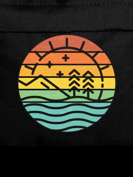 retro sunset island