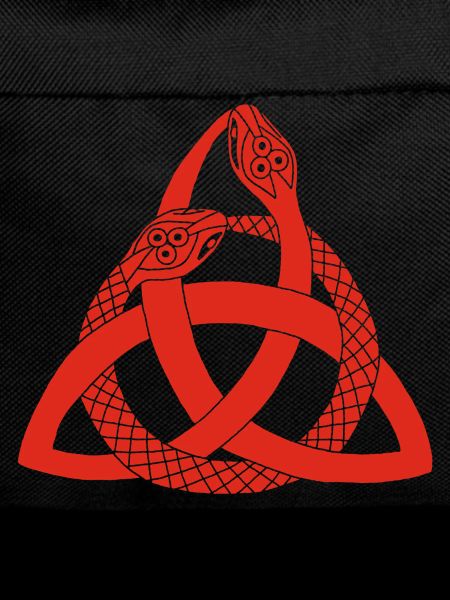 Red snakes and Celtic symbol