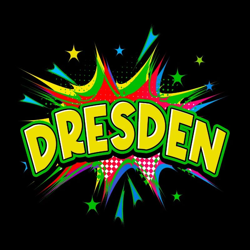 Dresden Germany City Pop Art Comic Art