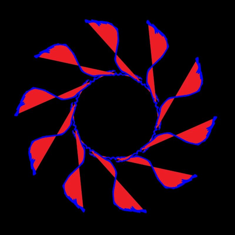Pinwheel, Flower, Random Pattern Gyroscopic