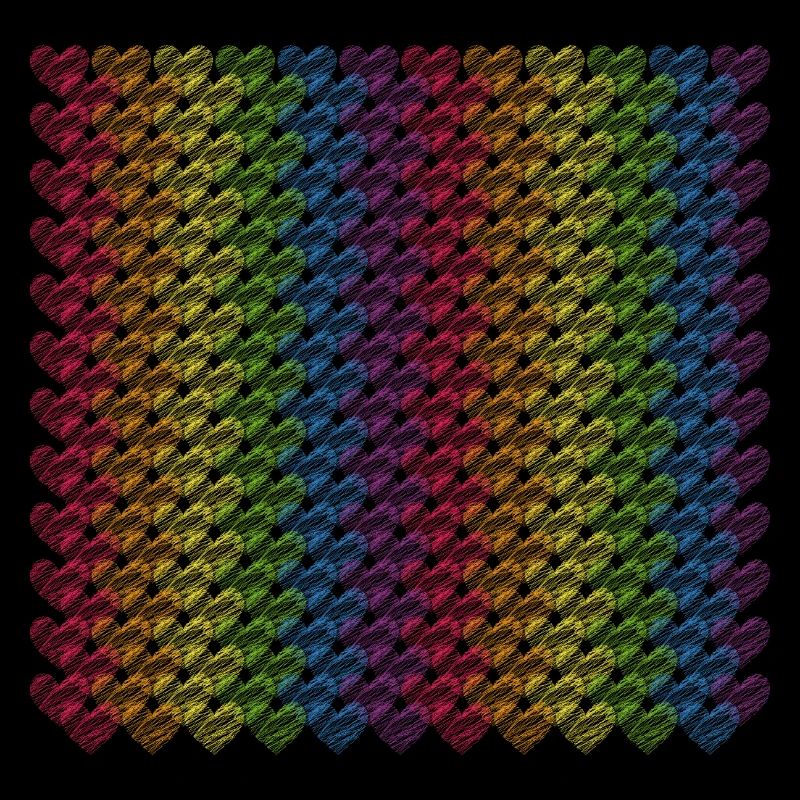 Pride Hearts Rainbow Flag Rainbow