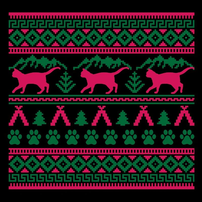 Weihnachtskatze Hässlicher Weihnachtspullover Geschenk