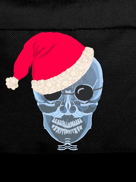 X-ray skull Santa hat, drawing