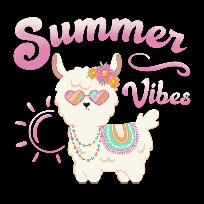 Lama Sommer Alpaka - Summer Vibes