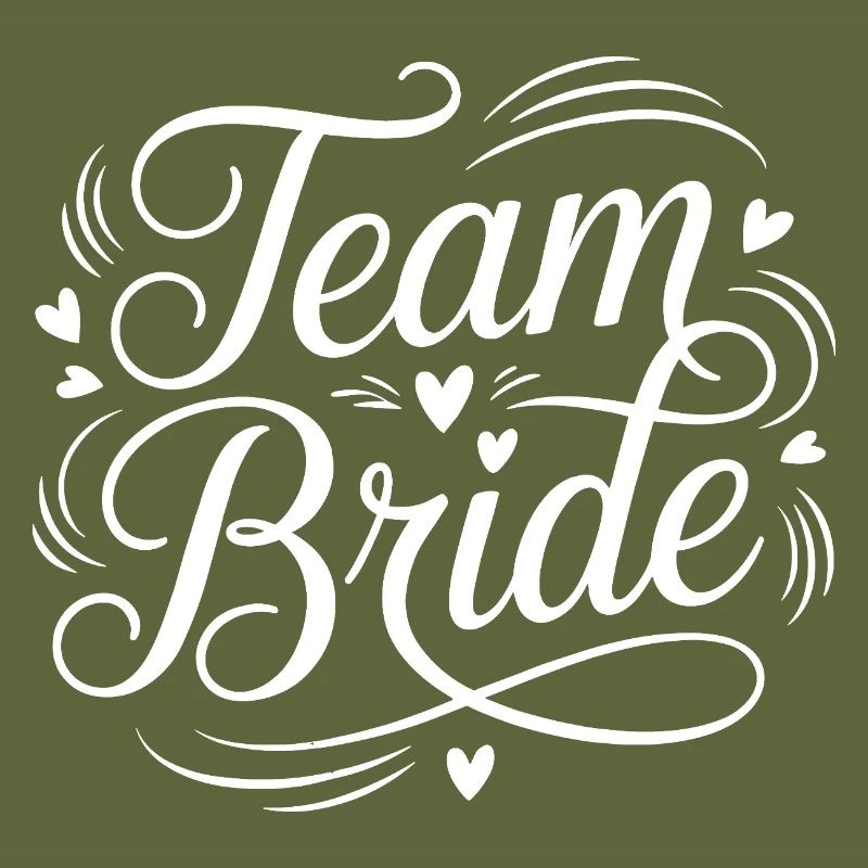 Team Bride Script Motif