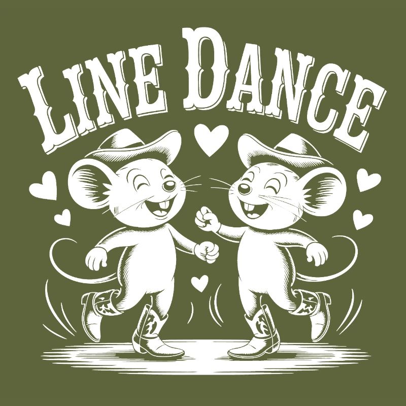 Line Dance Mäuse Illustration