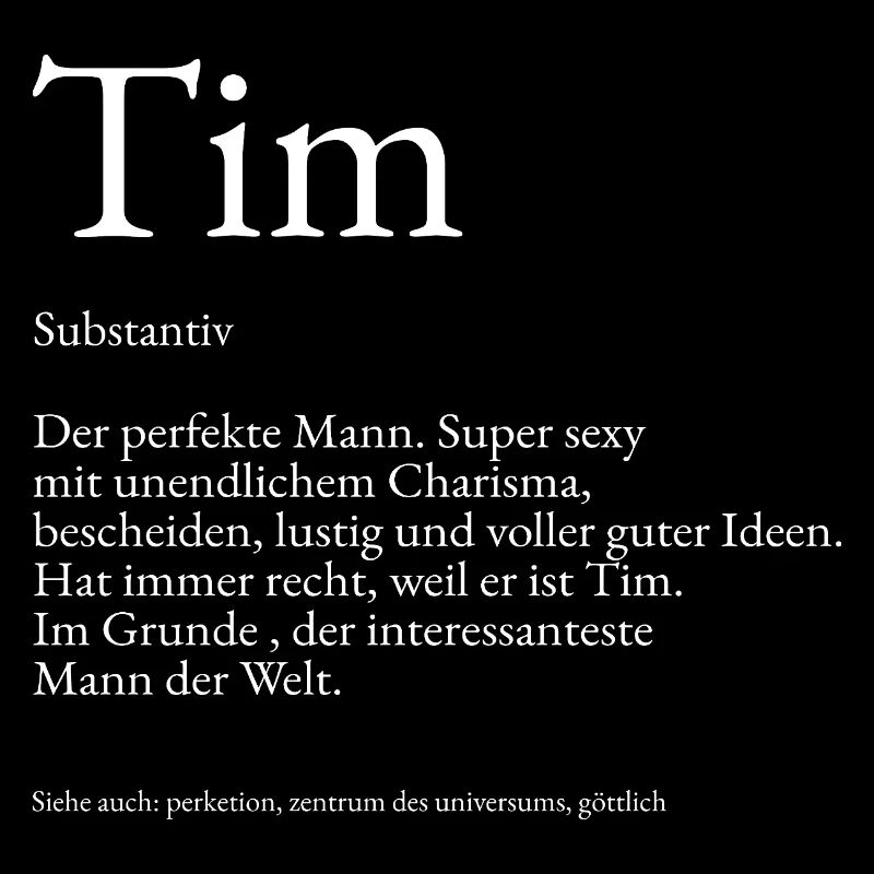 Explication du dictionnaire Tim Prénom Tim