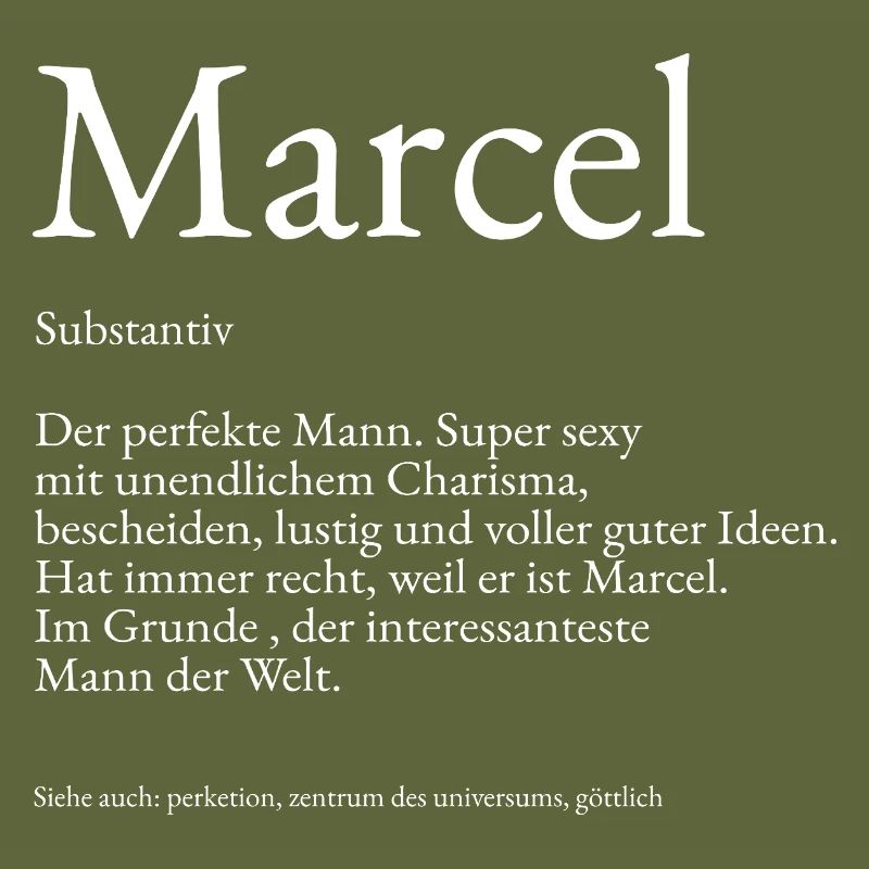 Explication du dictionnaire Marcel Prénom Marcel