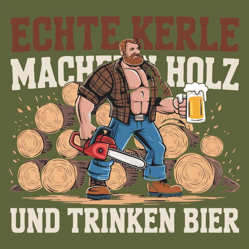 Echte Kerle Holz und Bier Kraft