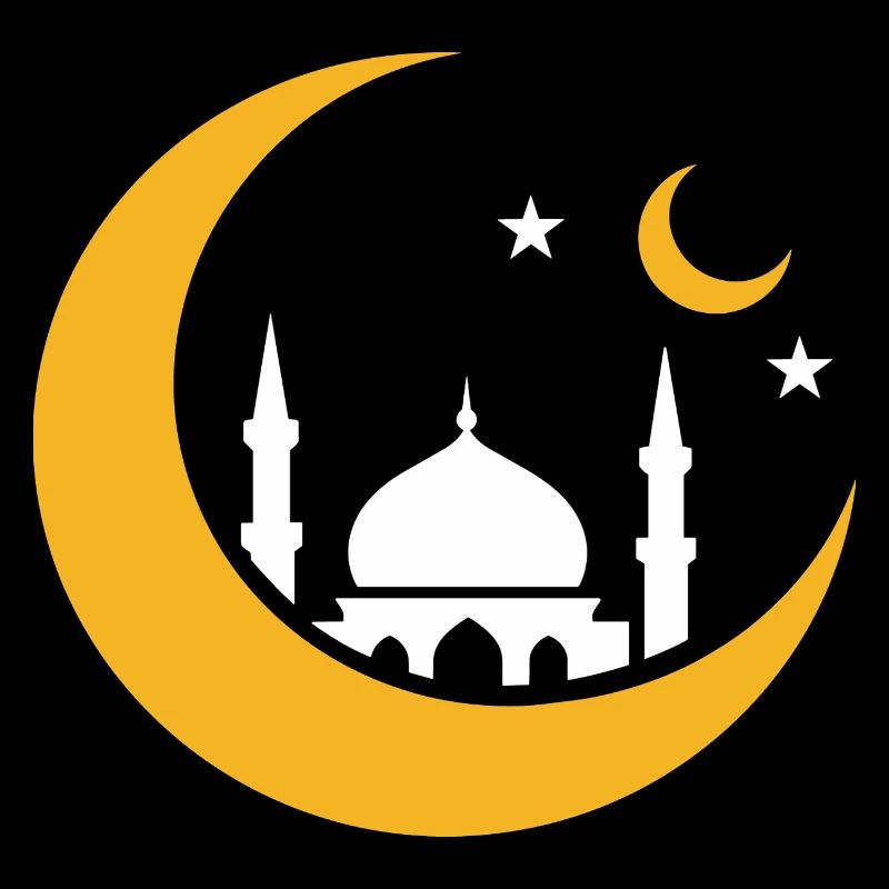 Islam Crescent Moon Mosque Silhouette