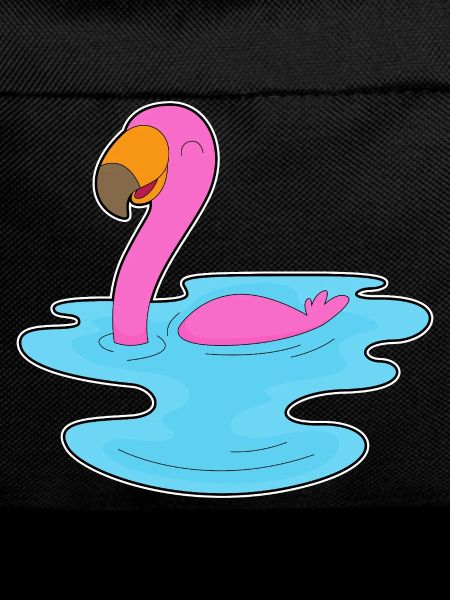 Natation au flamant rose