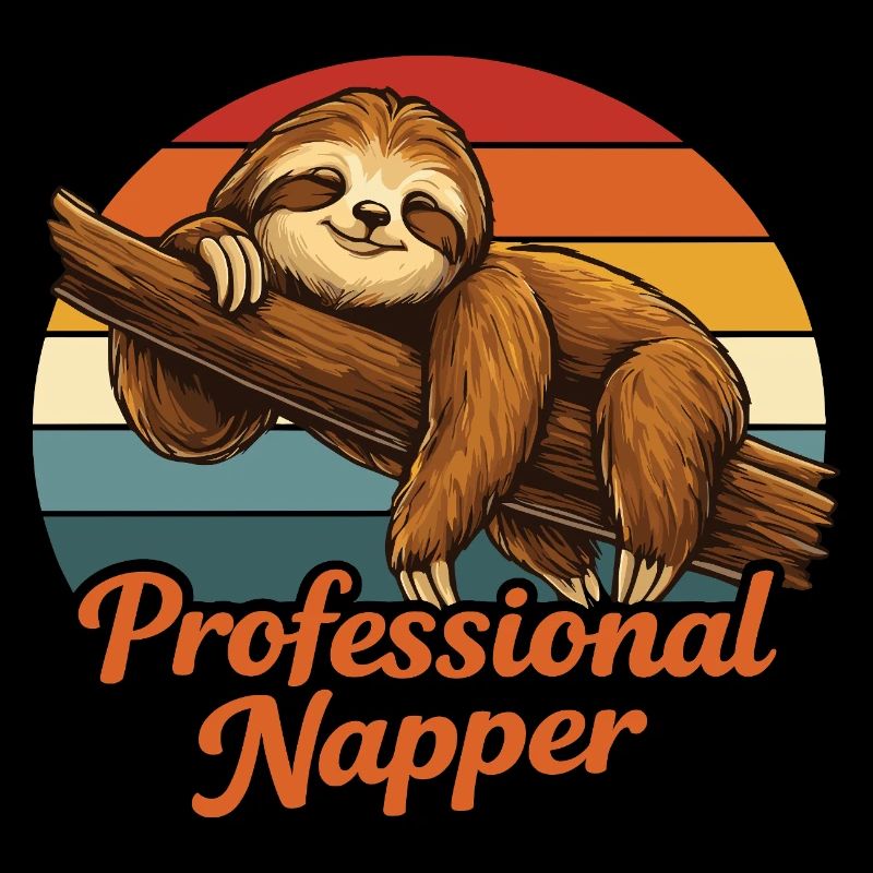 Professional Napper Sloth Shirt Funny Lazy