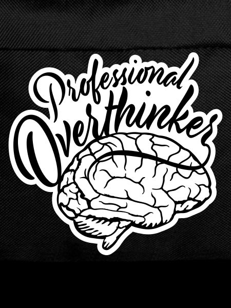 Professional Overthinker Funny Brooding Anxiety Logo