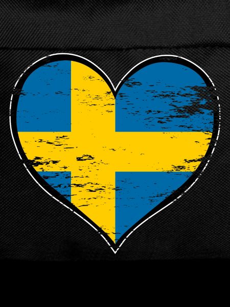 Sweden heart flag used