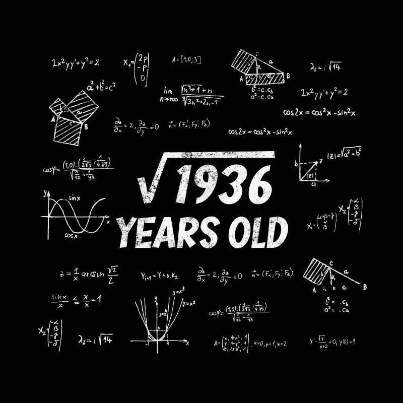 Racine carrée de 1936 - 44e anniversaire math nerd