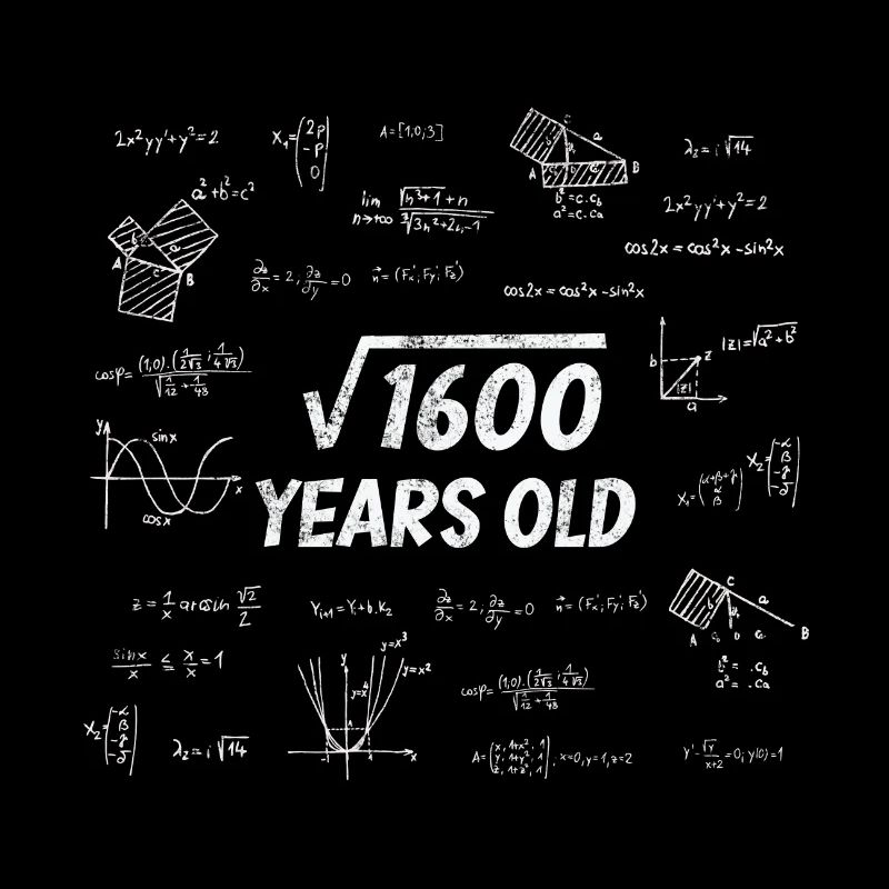 Racine carrée de 1600 - 40e anniversaire math nerd