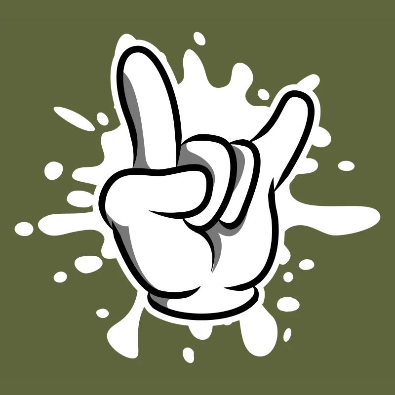hand party symbol blob
