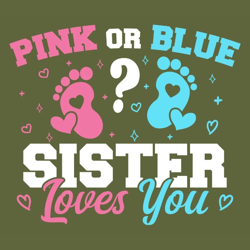 Rosa Oder Blau Schwester Liebt Dich Geschlecht Enthüllung Schwester