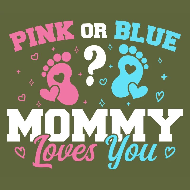 Rosa oder blaue Mama liebt dich - Geschlecht enthüllen Mama