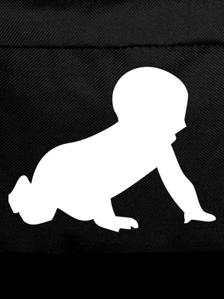 Crawling baby silhouette
