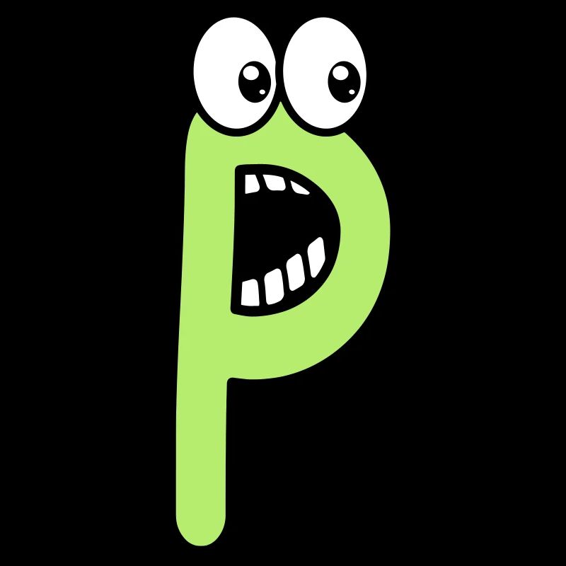 P - letter P with eyes 👀
