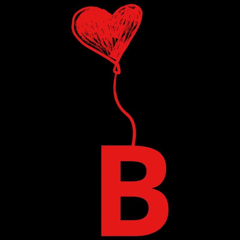 Buchstabe b Herz