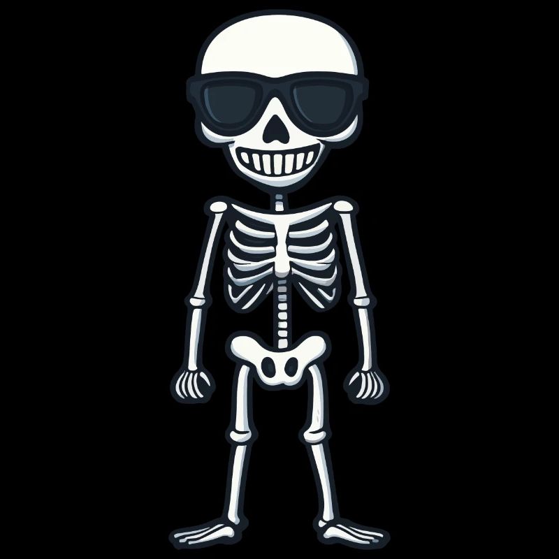 Skelett Comic Halloween Cool