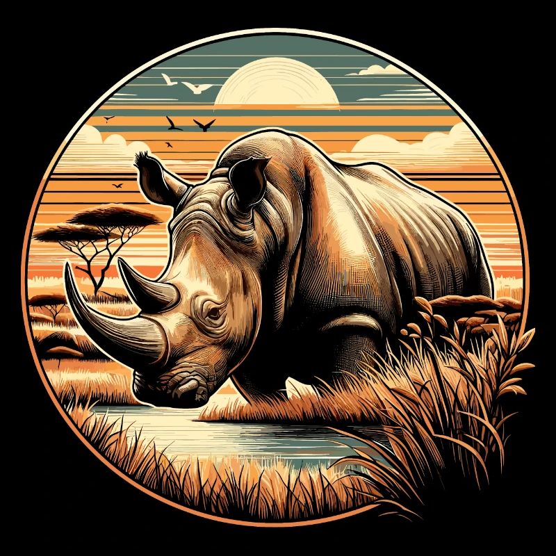 Rhinocéros savane