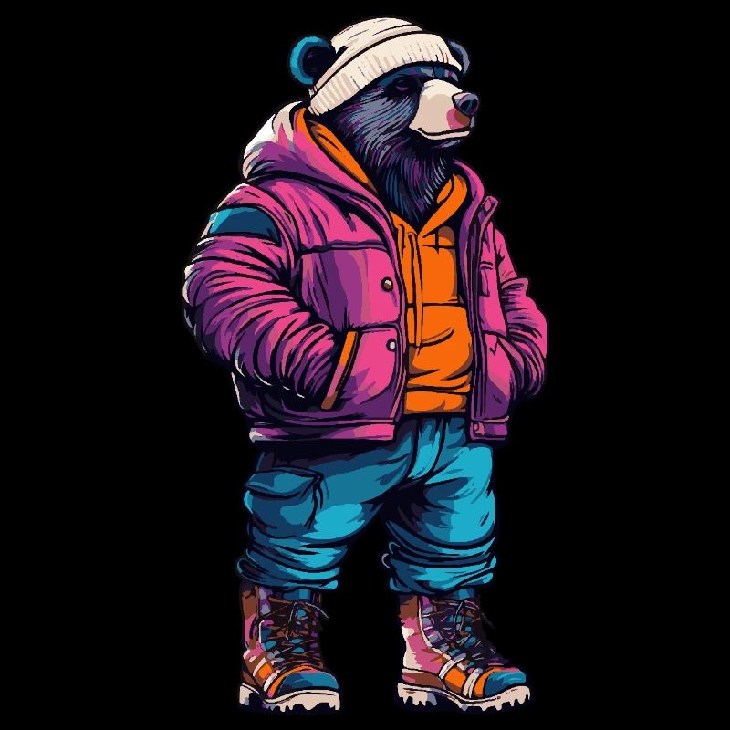 Bear Funny Winter