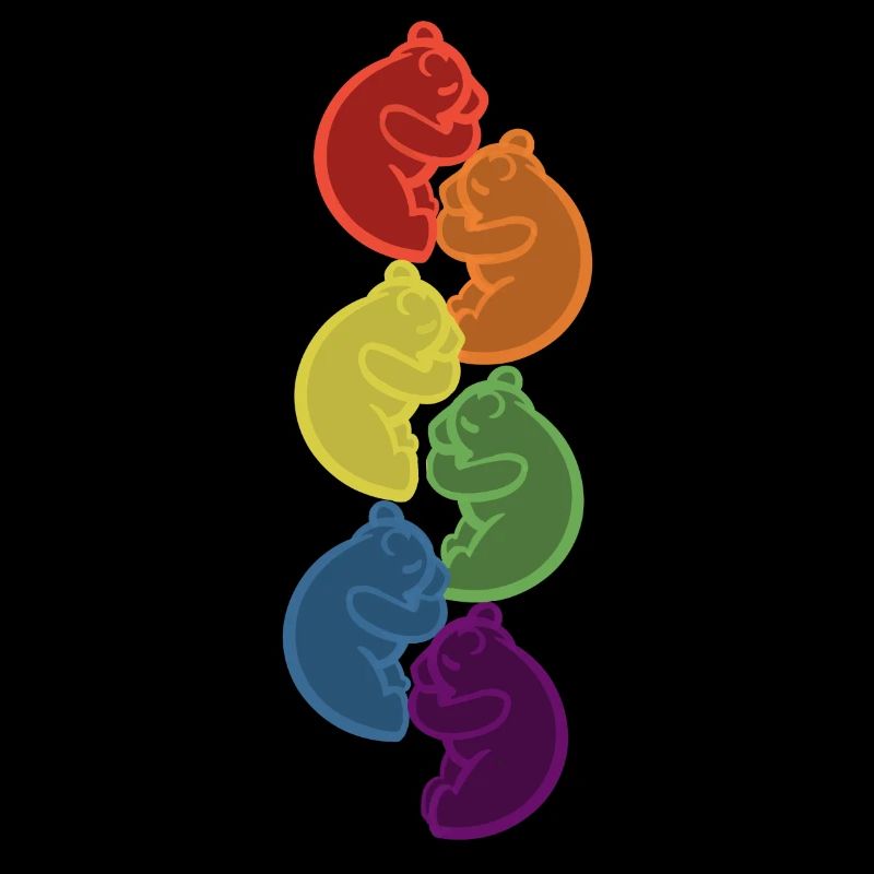 Schlafende Regebogen Bären Lgbt Geschenkidee