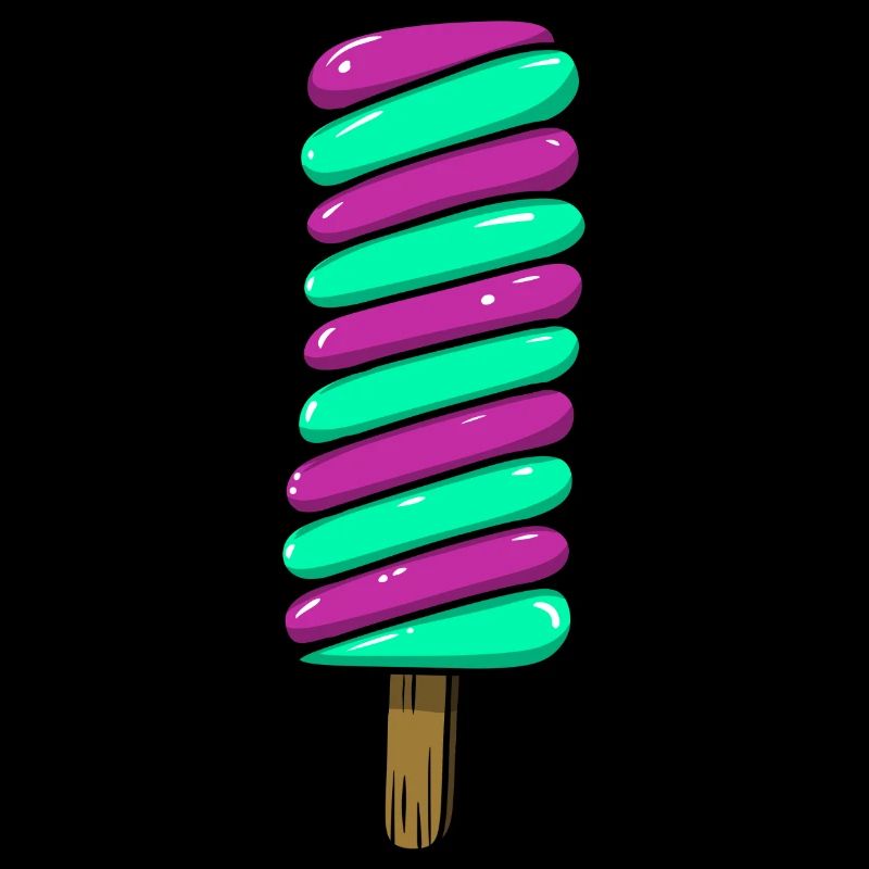 Crème glacée | Crème glacée à rayures vert violet | Glace